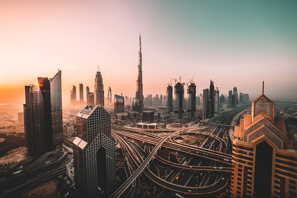 Dubai skyline with the Burj Khalifa